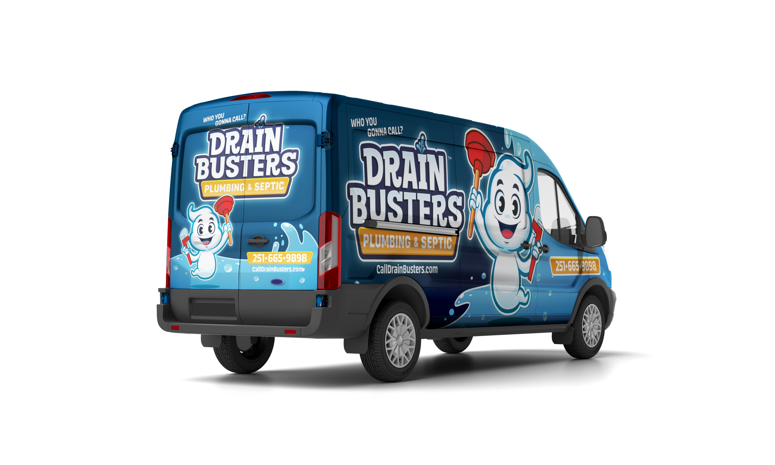DrainBusters Plumbing vehicle